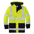 Flu Yellow Hi Vis Safety Jacket Meet En/ANSI